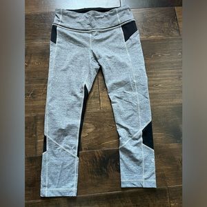 Lululemon- Size 6 - Pace Rival Crop - Gray and Black